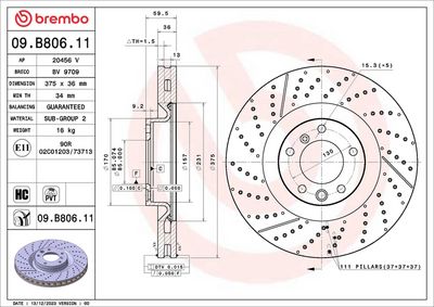 Brake Disc BREMBO 09.B806.11