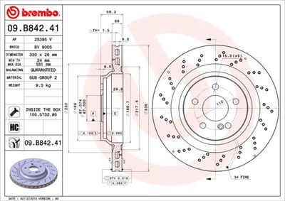 Brake Disc BREMBO 09.B842.41