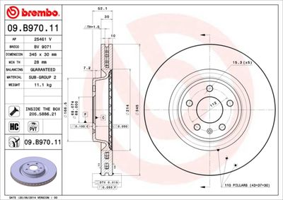 Brake Disc BREMBO 09.B970.11