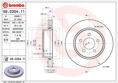Brake Disc BREMBO 09.C004.11