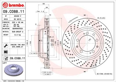 Brake Disc BREMBO 09.C088.11