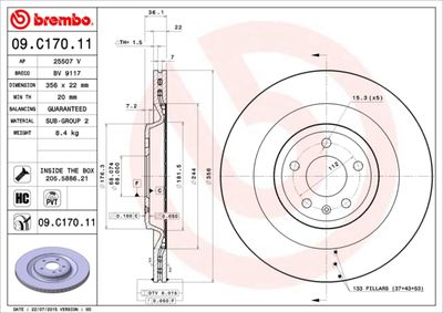 Brake Disc BREMBO 09.C170.11