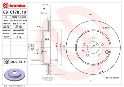 Brake Disc BREMBO 09.C178.11