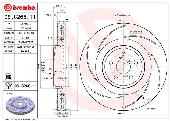 BREMBO 09.C266.11 Brake Disc