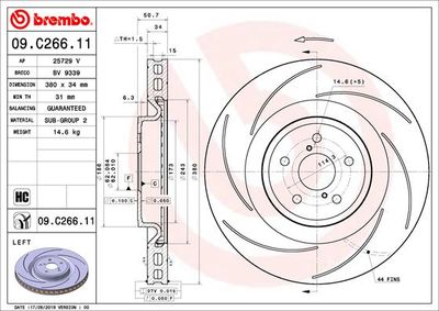 Brake Disc BREMBO 09.C266.11