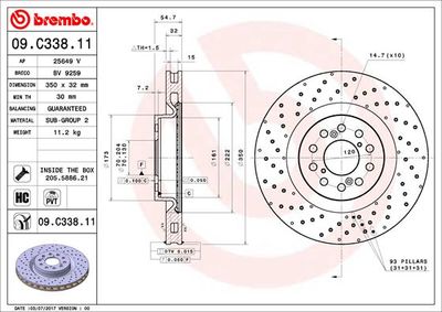 Brake Disc BREMBO 09.C338.11