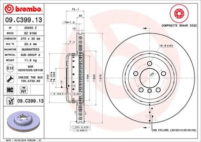Brake Disc BREMBO 09.C399.13