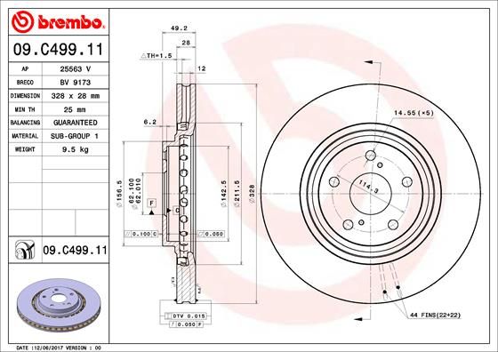 BREMBO 09.C499.11 Brake Disc