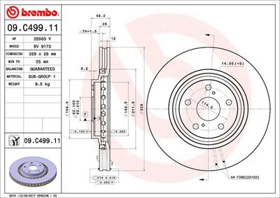 Brake Disc BREMBO 09.C499.11