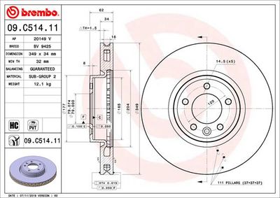 Brake Disc BREMBO 09.C514.11