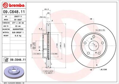 Brake Disc BREMBO 09.C648.11