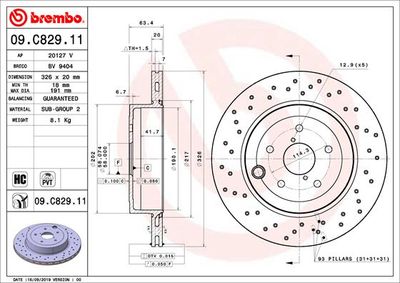 Brake Disc BREMBO 09.C829.11