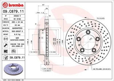 Brake Disc BREMBO 09.C879.11