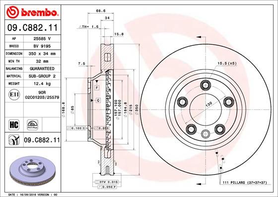 BREMBO 09.C882.11 Brake Disc