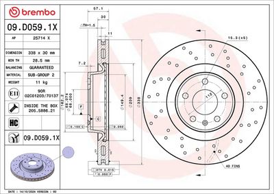 Brake Disc BREMBO 09.D059.1X