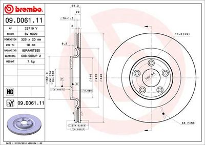 Brake Disc BREMBO 09.D061.11