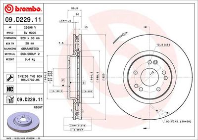 Brake Disc BREMBO 09.D229.11