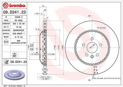 Brake Disc BREMBO 09.D241.23