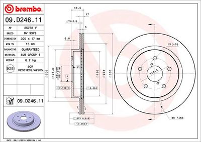 Brake Disc BREMBO 09.D246.11