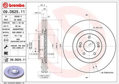 Brake Disc BREMBO 09.D625.11