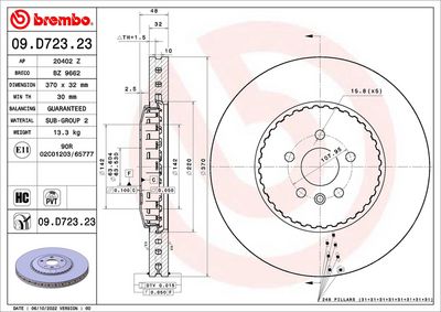 Brake Disc BREMBO 09.D723.23