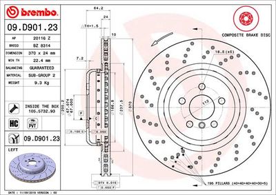 Brake Disc BREMBO 09.D901.23