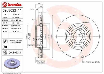 Brake Disc BREMBO 09.E022.11