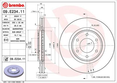 Brake Disc BREMBO 09.E234.11
