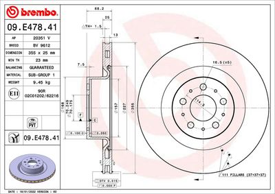 Brake Disc BREMBO 09.E478.41