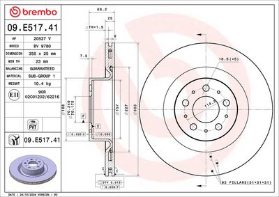 Brake Disc BREMBO 09.E517.41