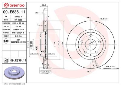 Brake Disc BREMBO 09.E836.11