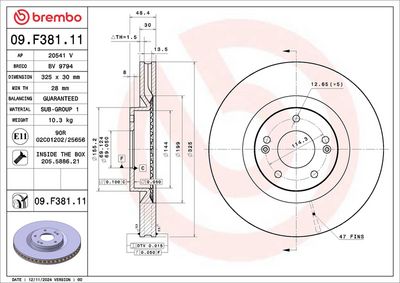 Brake Disc BREMBO 09.F381.11