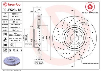 Brake Disc BREMBO 09.F523.13