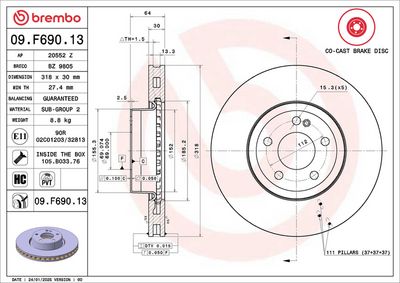 Brake Disc BREMBO 09.F690.13