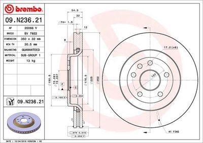 Brake Disc BREMBO 09.N236.21