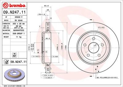 Brake Disc BREMBO 09.N247.11
