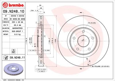 Brake Disc BREMBO 09.N248.11