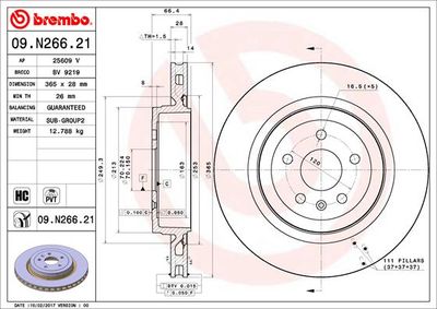 Brake Disc BREMBO 09.N266.21