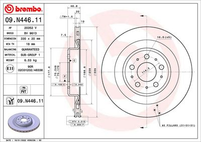 Brake Disc BREMBO 09.N446.11