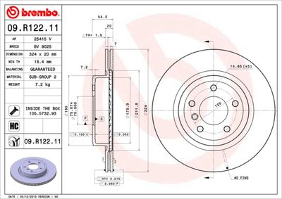 Brake Disc BREMBO 09.R122.11