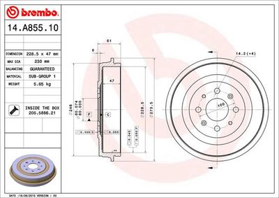 Brake Drum BREMBO 14.A855.10