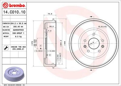 Brake Drum BREMBO 14.C010.10