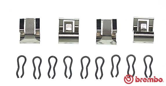 BREMBO A 02 203 Accessory Kit, disc brake pad