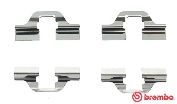 BREMBO A 02 205 Accessory Kit, disc brake pad
