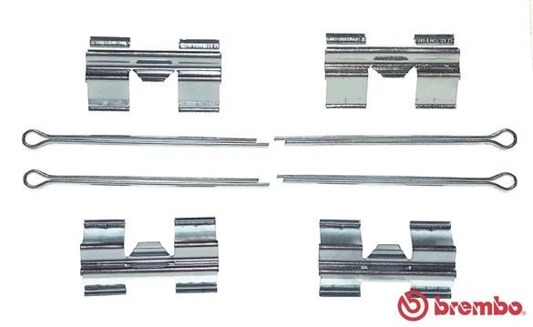 BREMBO A 02 257 Accessory Kit, disc brake pad