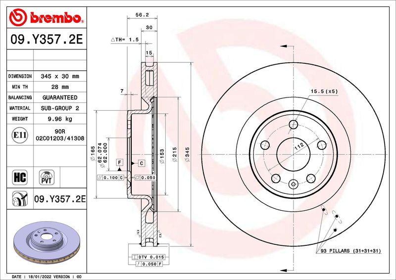 BREMBO KT 08 005 Brake Kit, disc brake