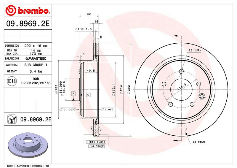 BREMBO KT 08 020 Brake Kit, disc brake