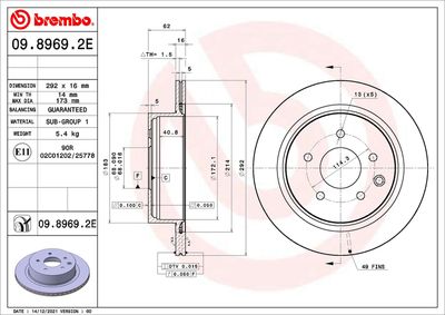 Brake Kit, disc brake BREMBO KT 08 020