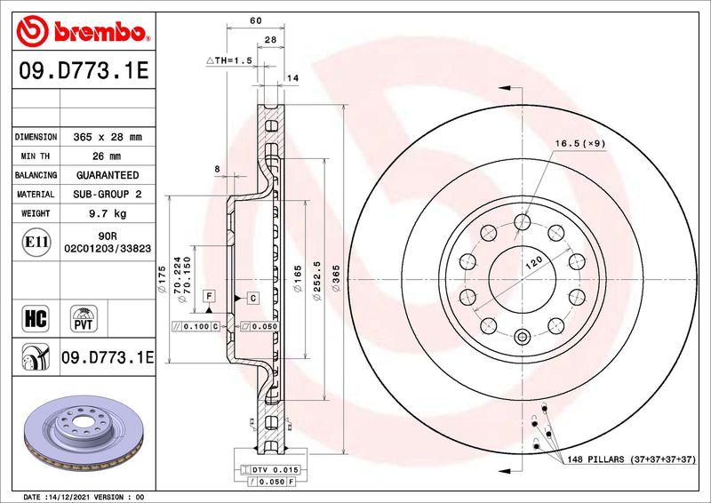 BREMBO KT 08 022 Brake Kit, disc brake