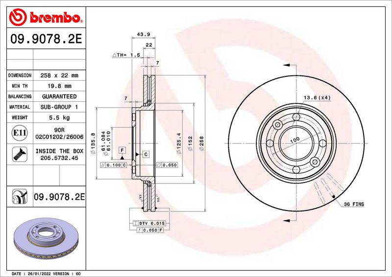 BREMBO KT 08 031 Brake Kit, disc brake